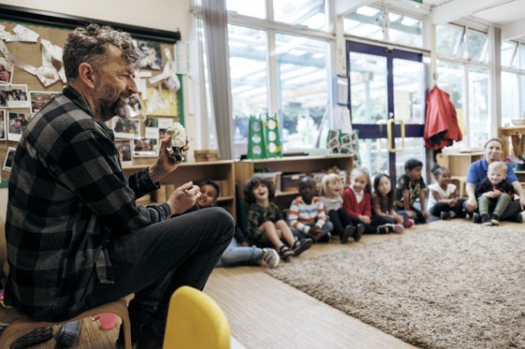 Stories being told at Little Hayes Nursery. Photos by Ed Felton.